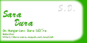 sara dura business card